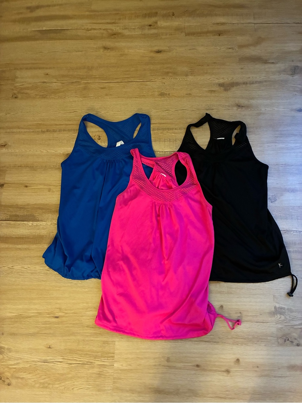 Danskin Racerback Tank Tops - Hot Pink, Royal Blue & Black